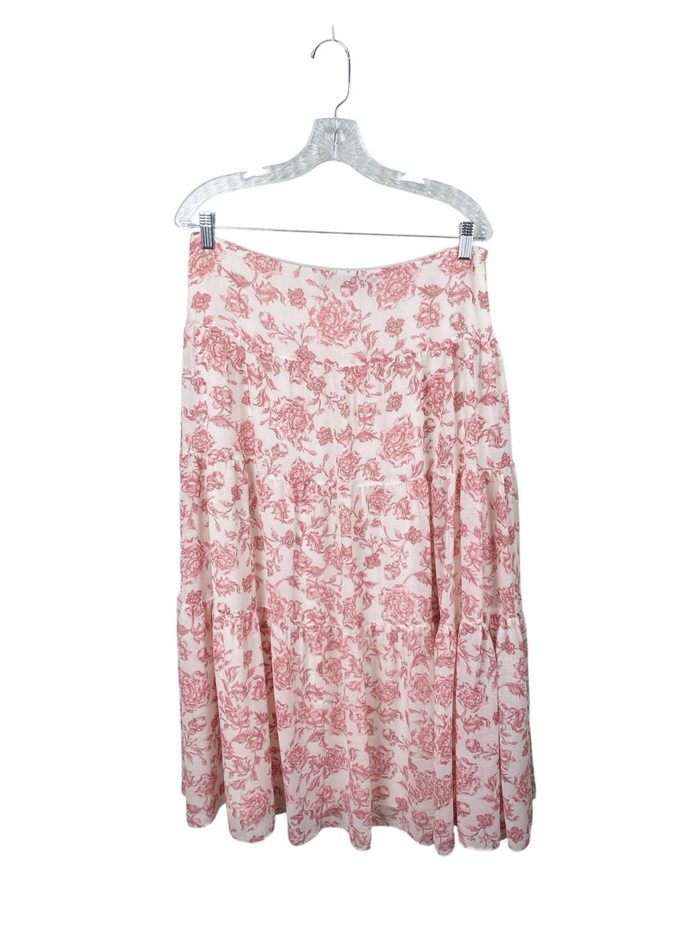 Lauren Ralph Lauren Pauldina Floral Tiered Maxi Skirt Size 8 Cottage Prairie